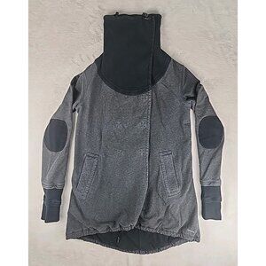 Lululemon Women's Jacket Gratitude Wrap Elbow Patch Heathered Gray Size 8 Medium